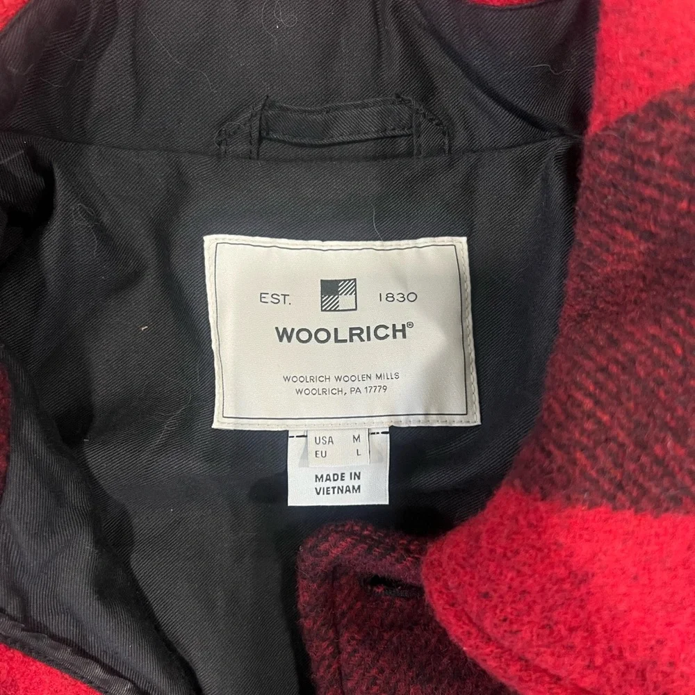 Woolrich Red & Black Buffalo Plaid Wool Jacket